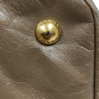 2WAY Bag PRADA VITELLO SHINE BN2533 Beige **Scratch