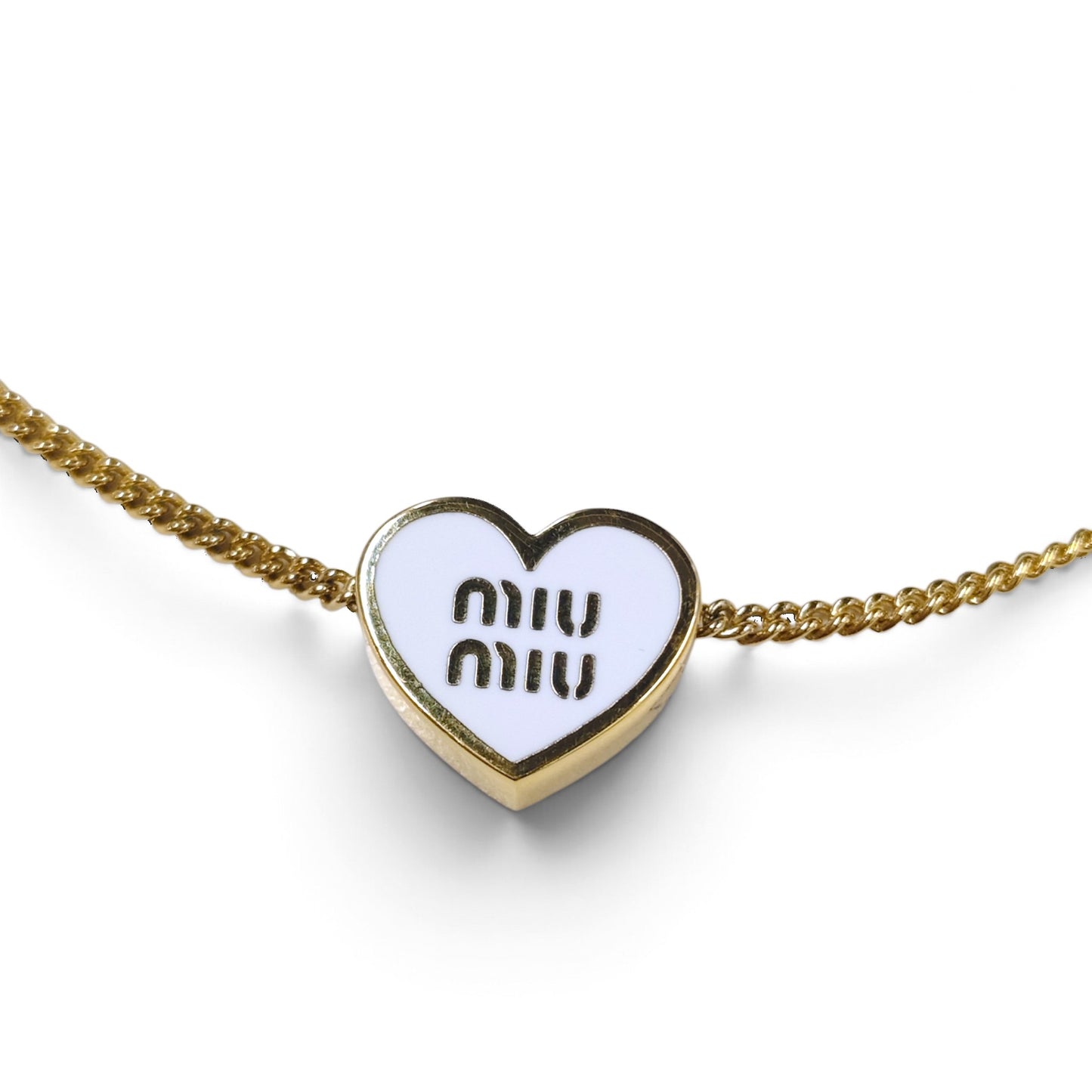 MIU MIU Bracelet Gold/White Rank B