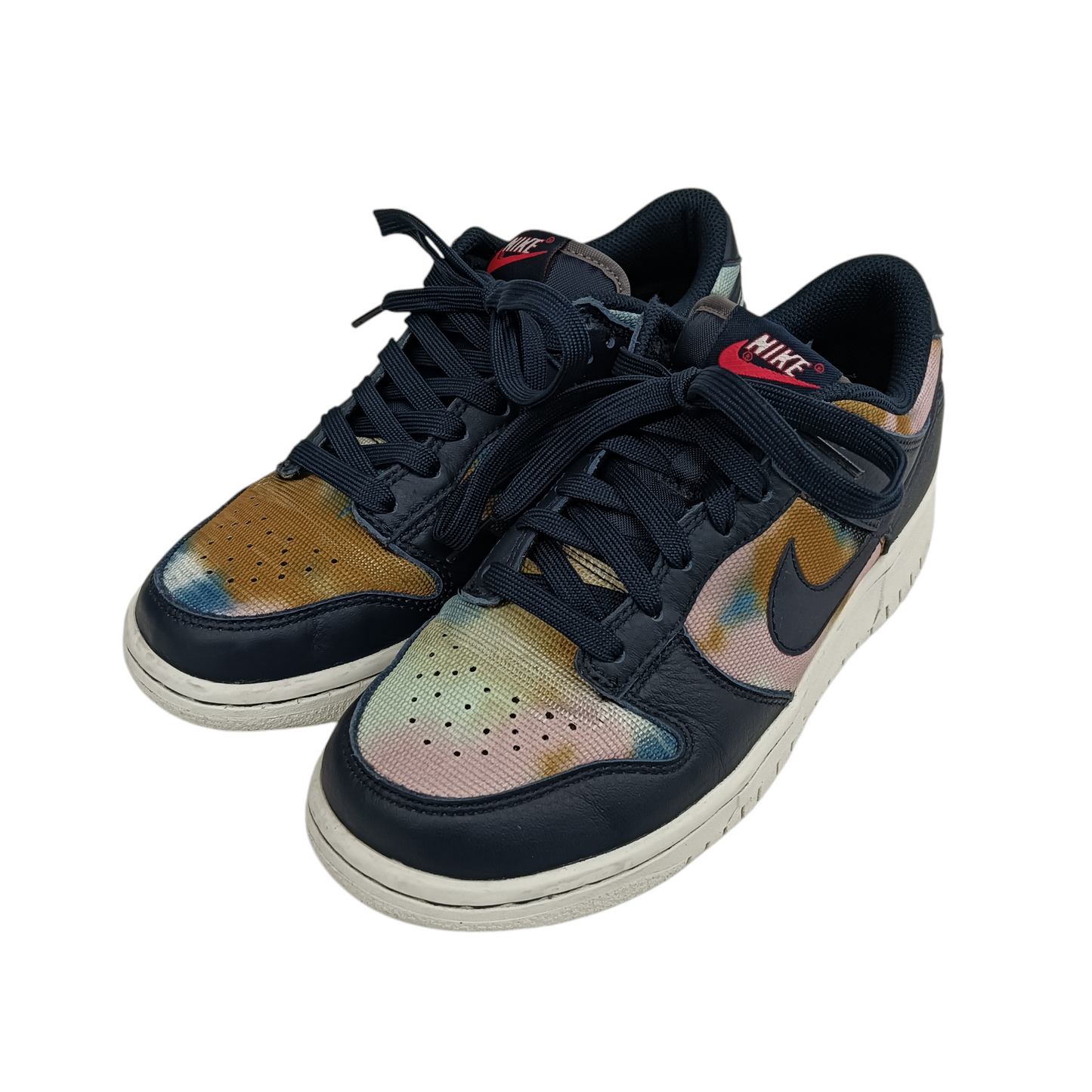 NIKE Sneaker 24cm DM1051-400 Lady's Navy/Orange Dunk Low Graffiti