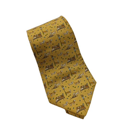 SALVATORE FERRAGAMO NECKTIE YELLOW