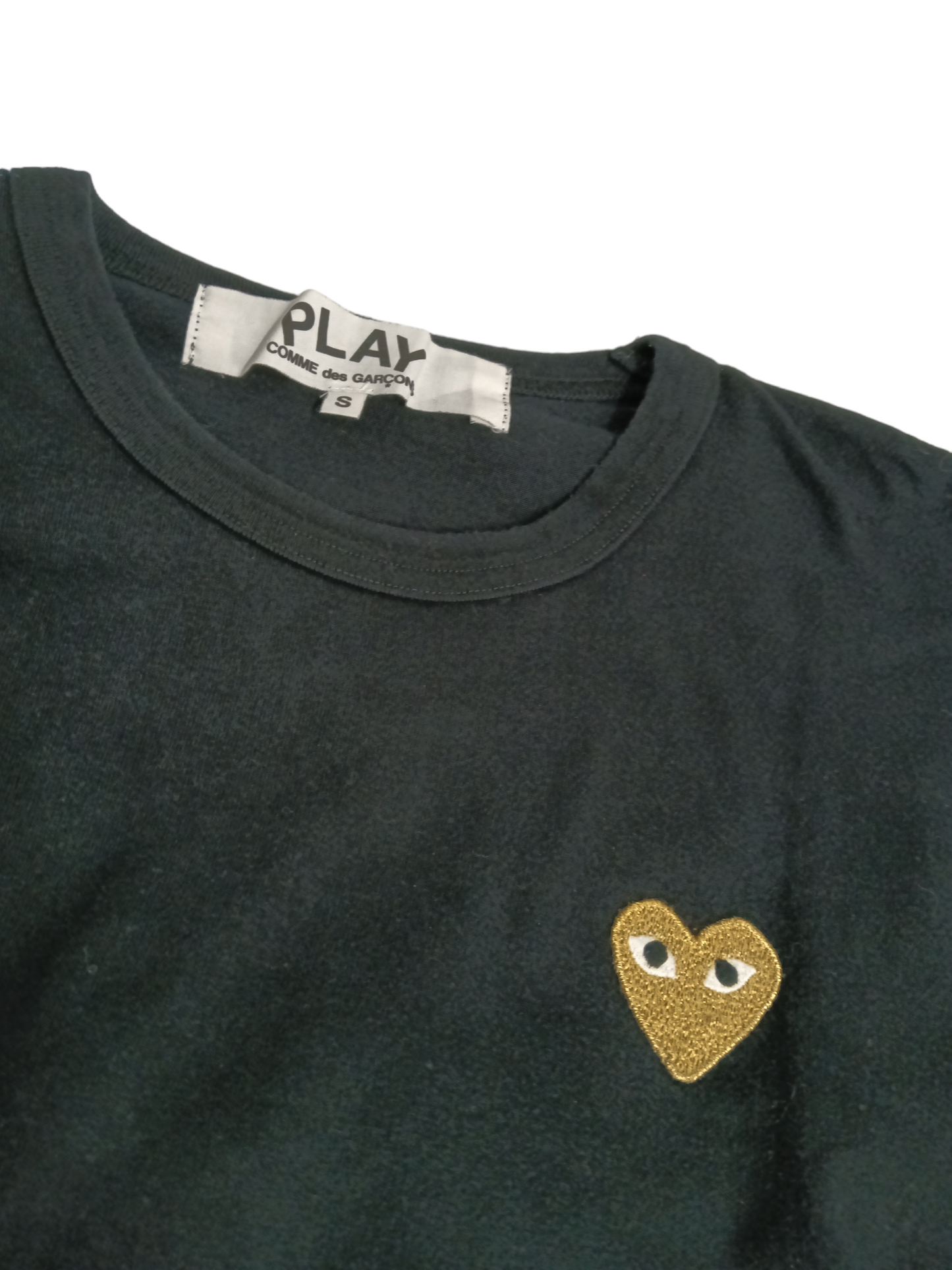 PLAY COMME DES GARCONS T-SHIRT MENS BLACK SIZE S RANK(B)