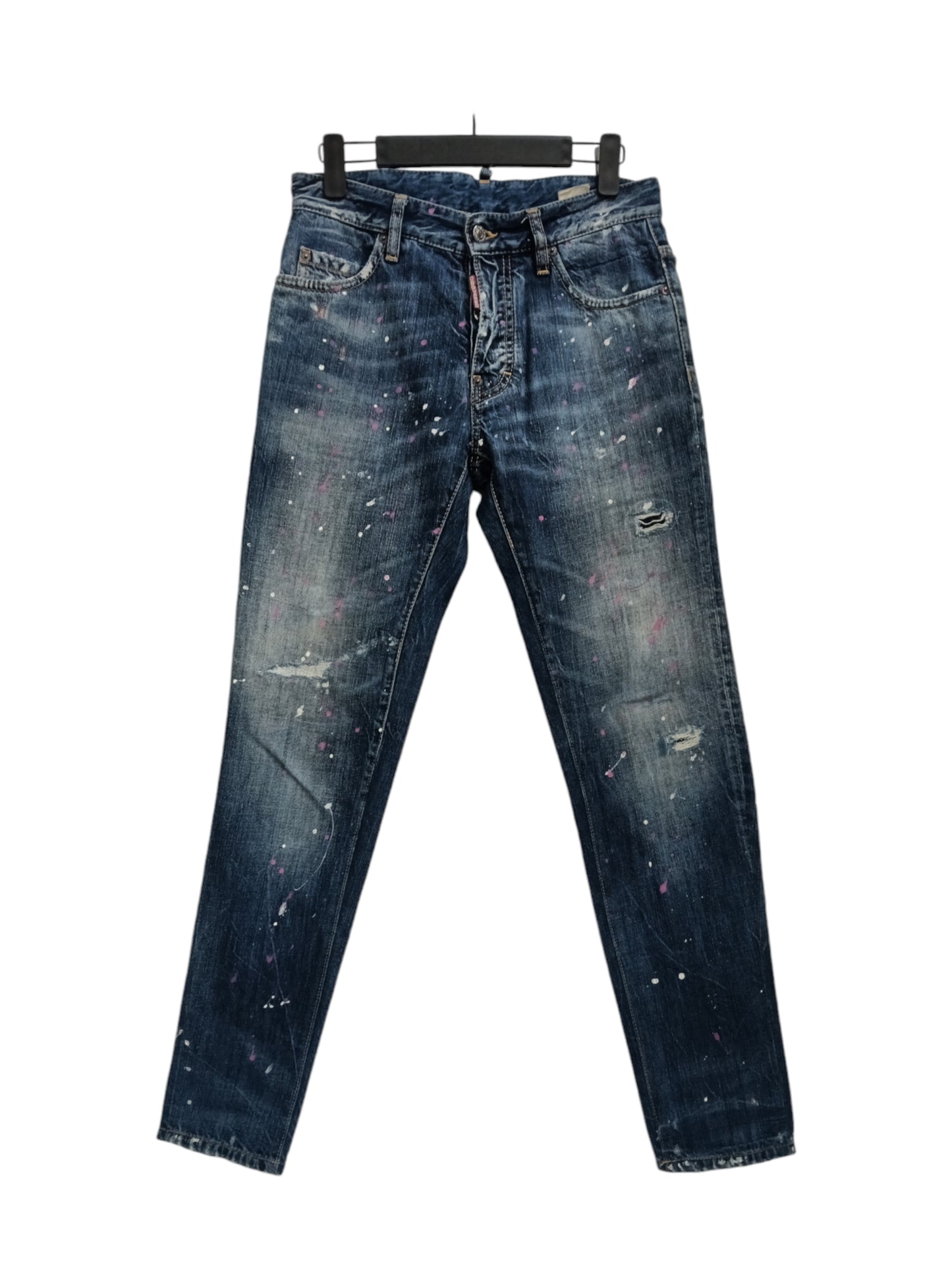 DSQUARED2 JEANS 42 LADY'S NAVY TAG DAMAGE RANK(C)