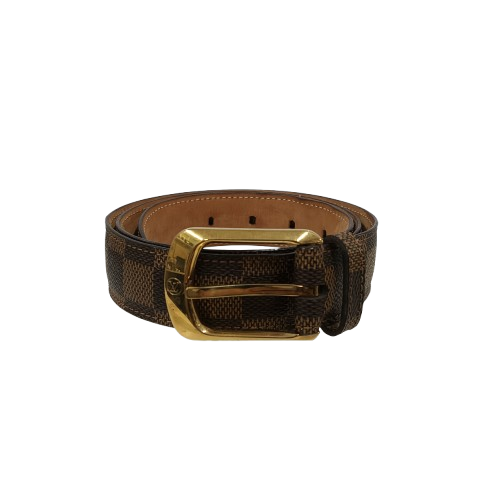 LOUIS VUITTON Belt 85/34 Damier Brown M6995 CA2111
