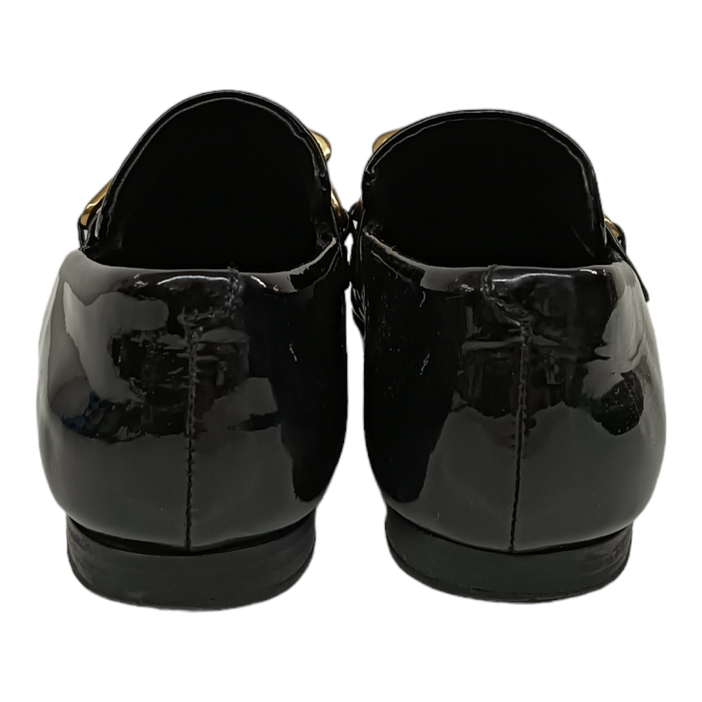 BURBERRY LONDON Enamel Shoes 39 Lady's Black ITCAL0C935M0N Chain