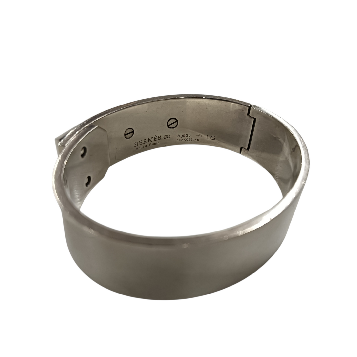 HERMES Bangle Silver AG925 Collier De Chien 14AK095145