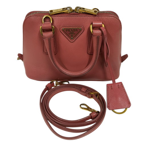 PRADA 2WAY Bag BL0851 Shocking Pink Scratch/Stain/Damage