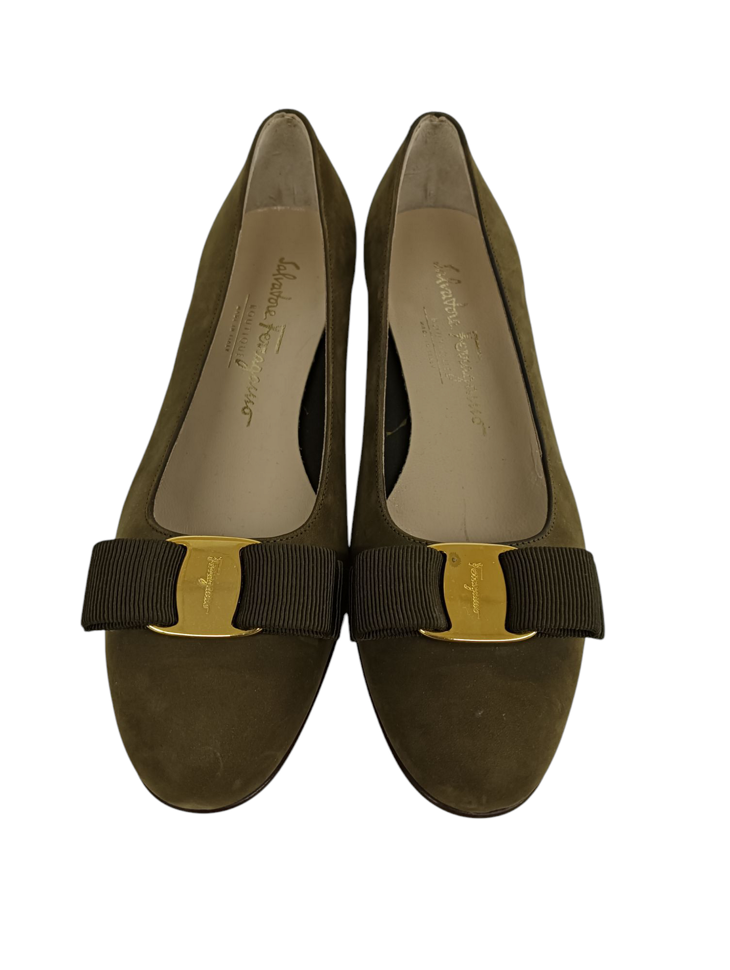 Ferragamo Pumps 6.5 Lady's Olive