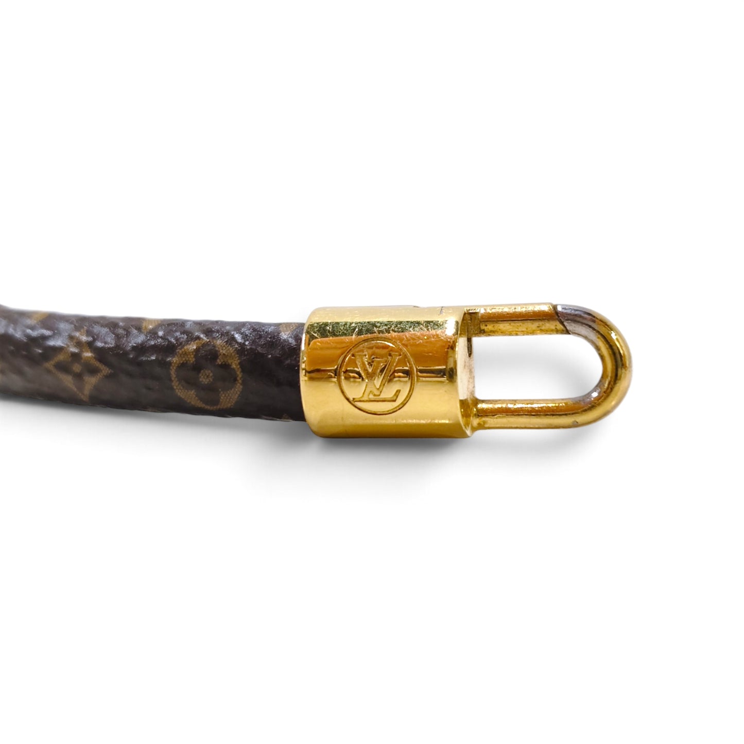 LOUIS VUITTON Bracelet Brown M8011E Rank B *Scratch*
