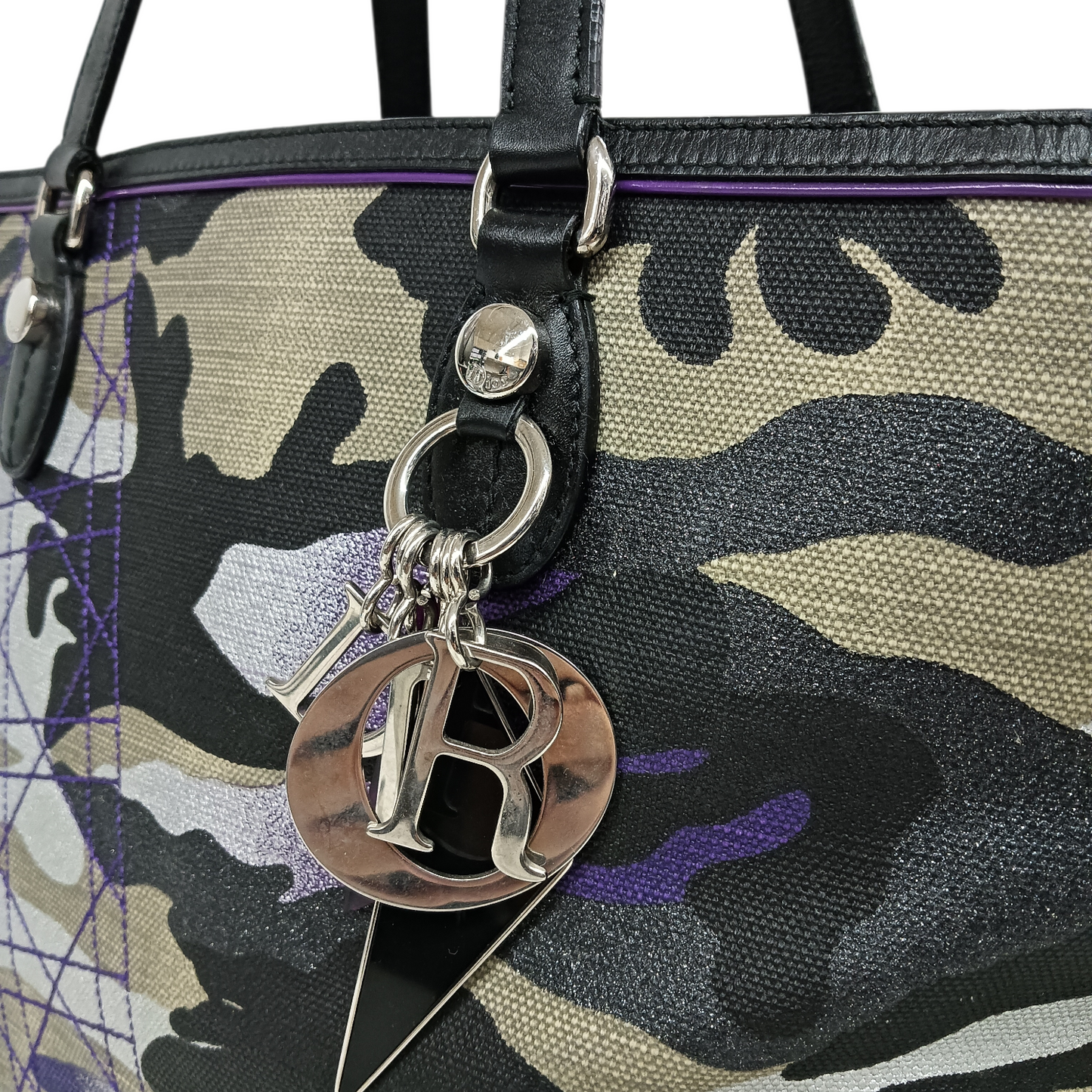 Christian Dior Shoulder Bag Purple/Black 10-B0-1111