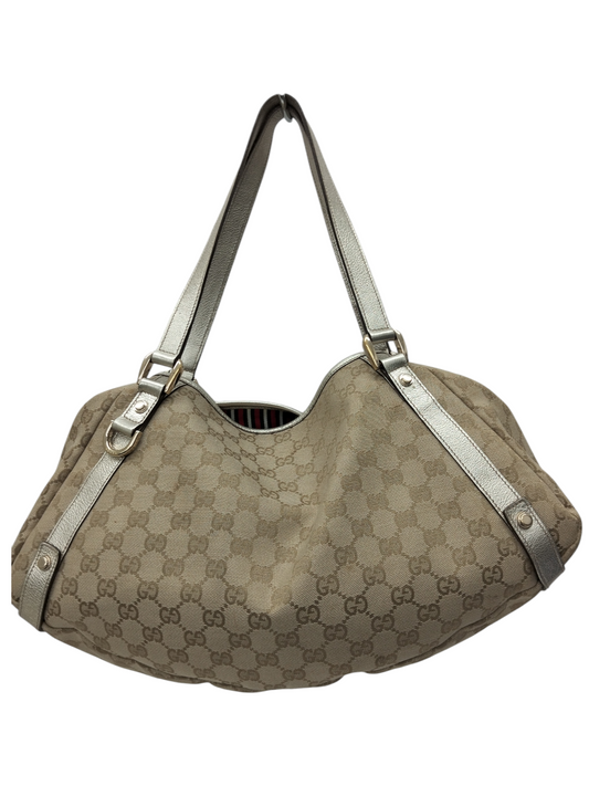 GUCCI TOTE BAG 130736 BEIGE RANK (B) STAIN 002122