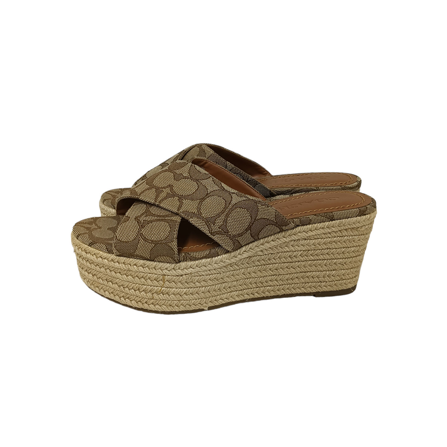 COACH Sandal 24.5 Lady's Beige FG2205