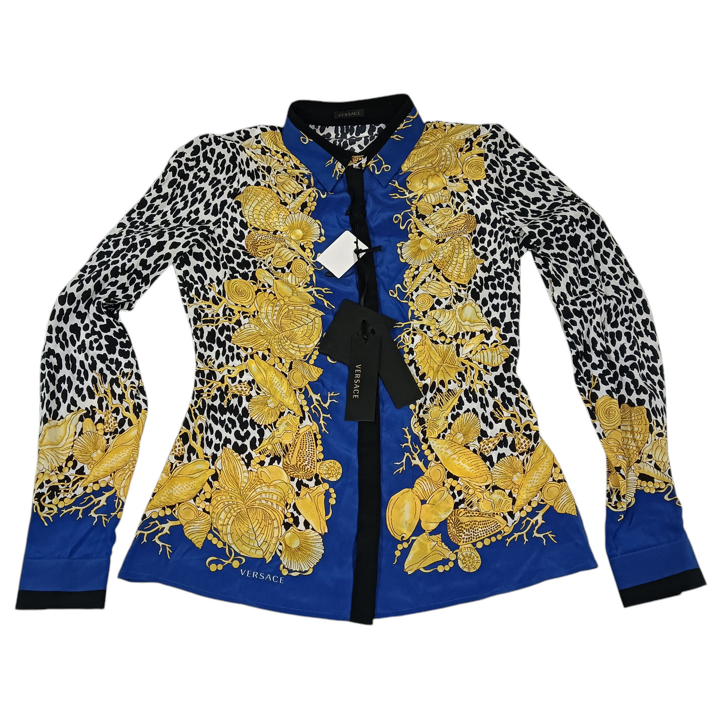 VERSACE Blouse Size 38 Lady 's Unused Item A63496 Silk