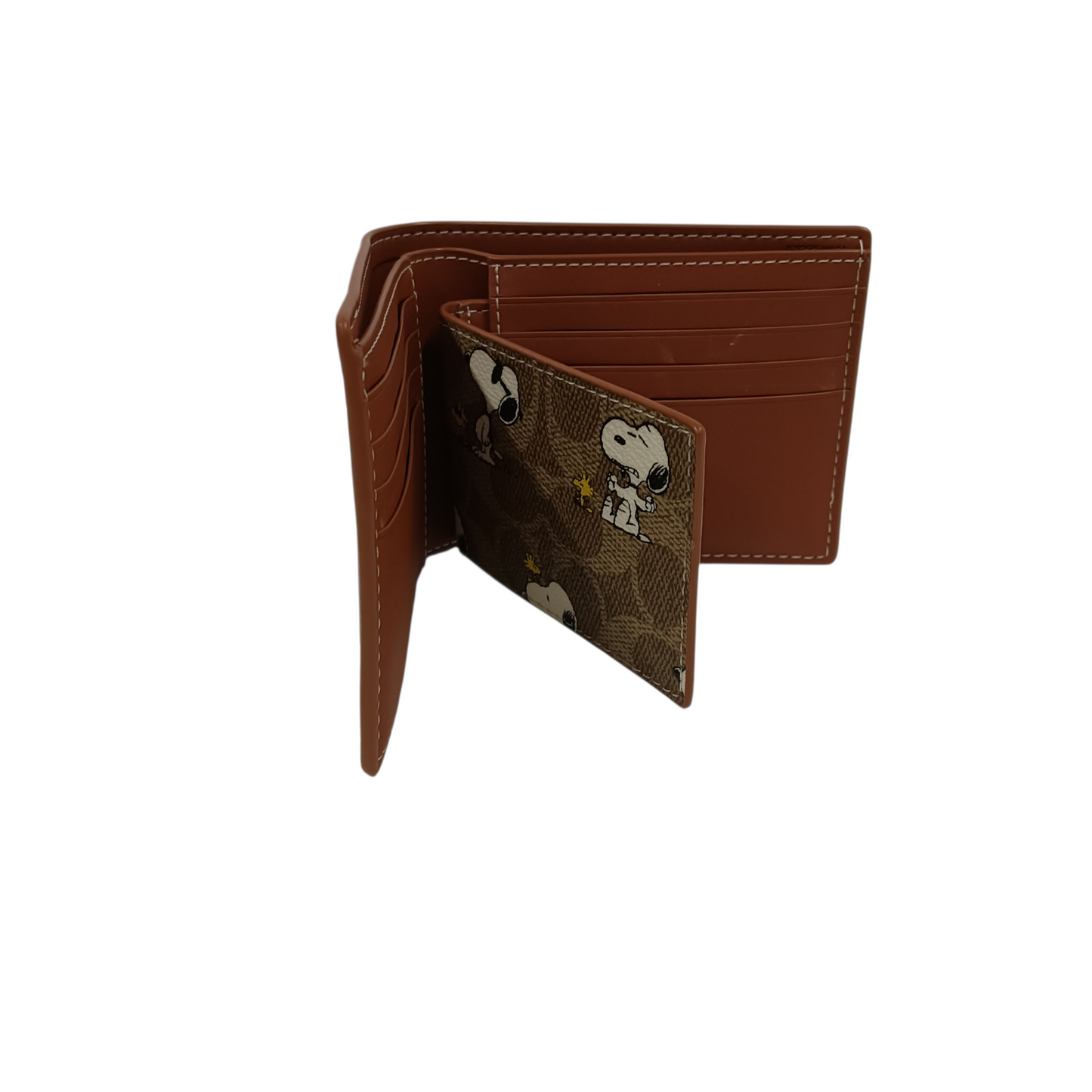COACH Wallet CBK56 Brown Signature canvas With Snoopy Print