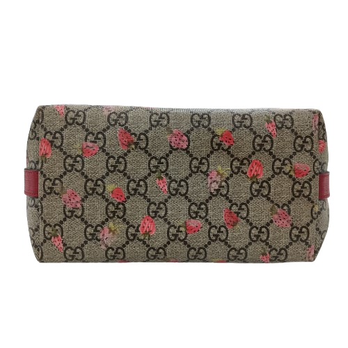 GUCCI Tote Bag 410812 Brown And Red **Stain *Inside Stain