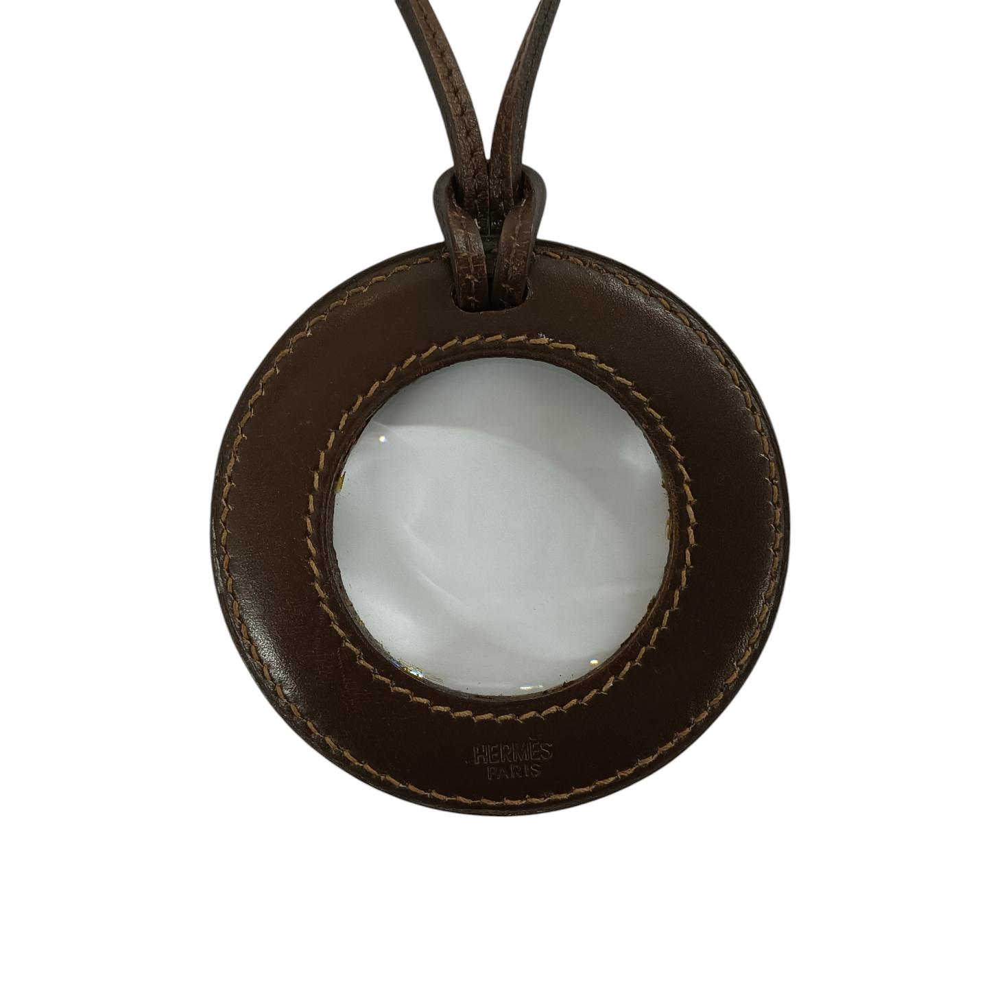 HERMES Necklace Rank (B) Brown Pocket