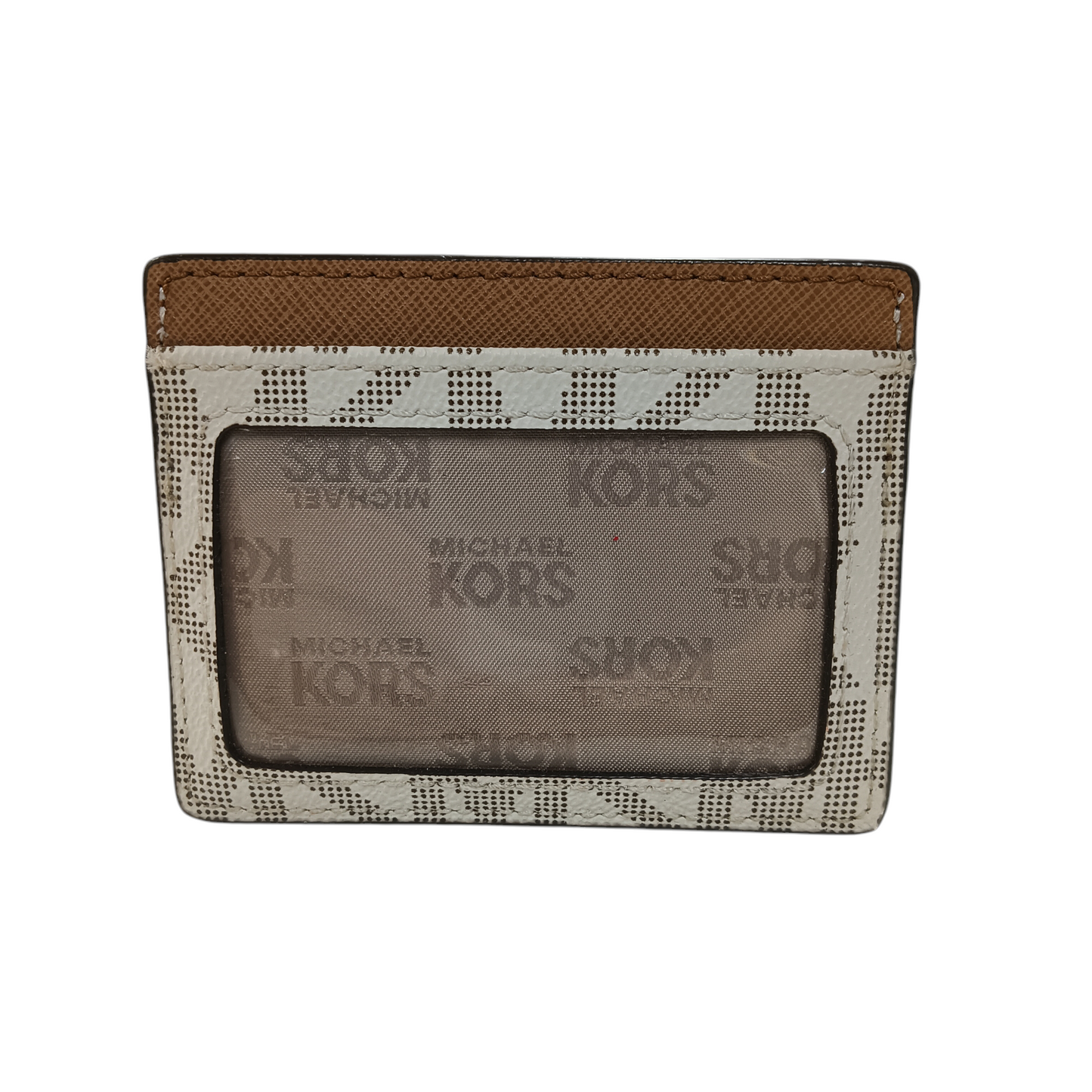 MICHAEL KORS CARD CASE BEIGE/WHITE
