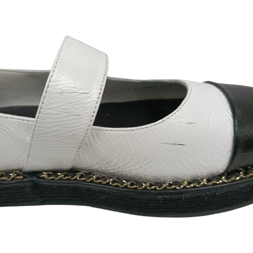 CHANEL Pumps 36 Lady's White And Black **Stain/Scratch G45848