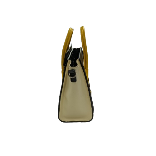 CELINE 2WAY Bag Navy/Beige/Yellow **Stain**