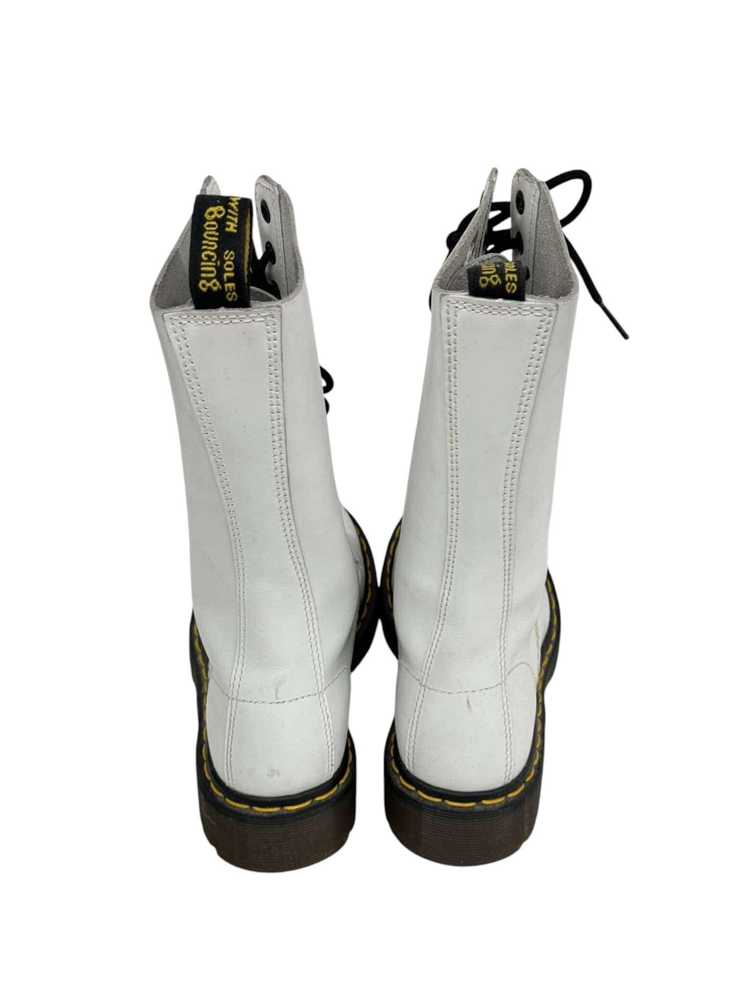 Dr.Martens Long Boots 36 Lady's White 11856 Rank(B) *Stain*