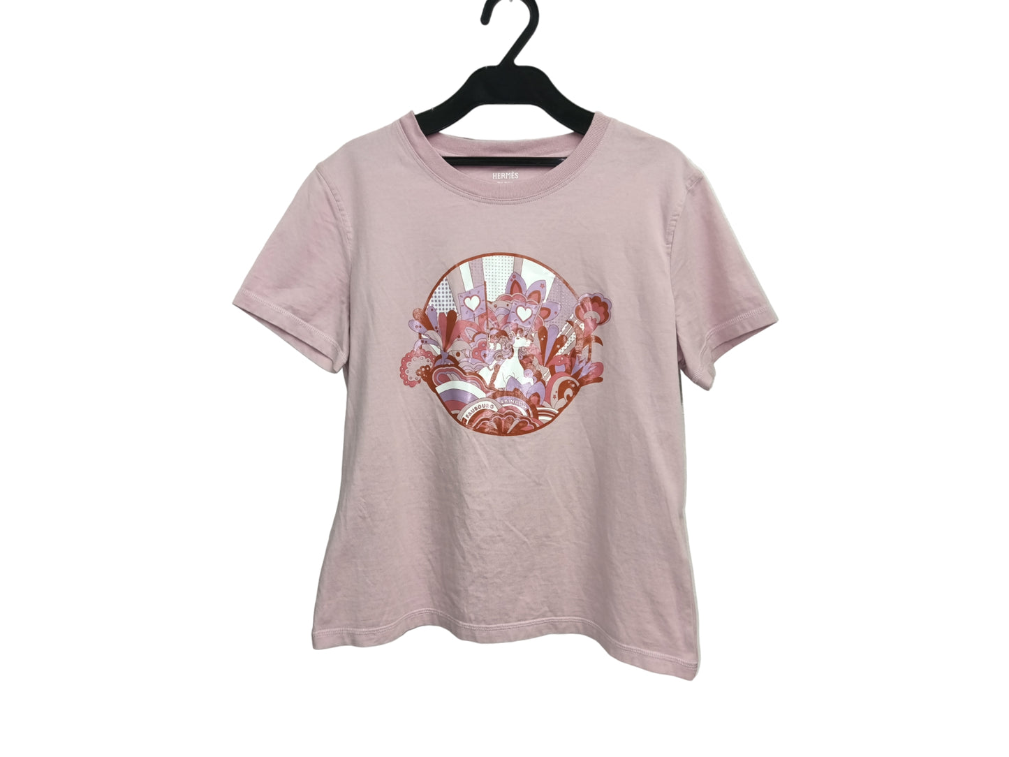 T-SHIRT HERMES 40 LA,DY'S PINK FAUBOURG R AINBOW