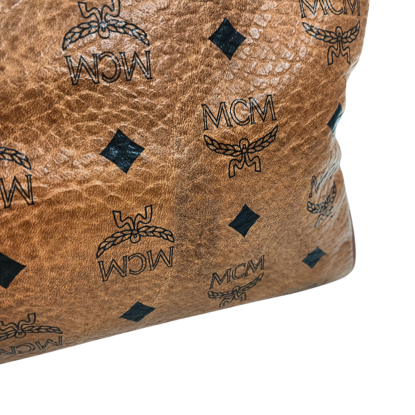 MCM Boston Bag Without Strap Brown