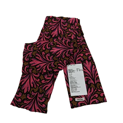 MIU MIU Scarf MCX176 1EUJ Shocking Pink/Brown Twill