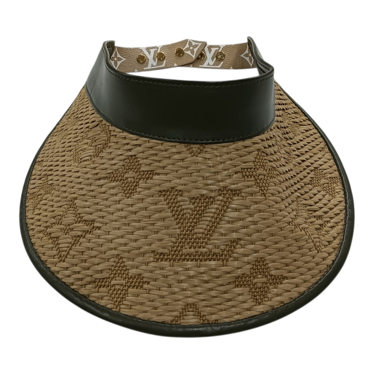 LOUIS VUITTON Strawgram Visor M73354 Brown CX0198