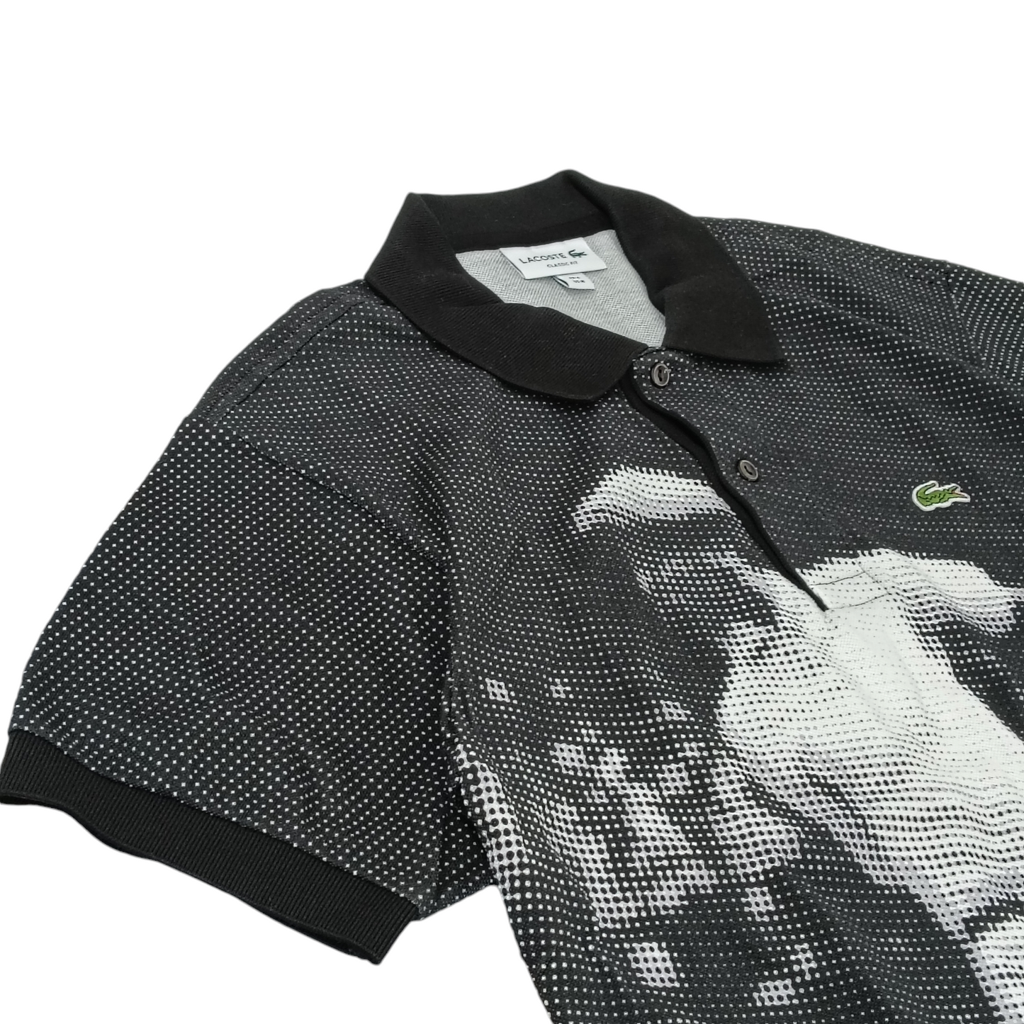 LACOSTE Polo shirts SIZE M Mens White/Black