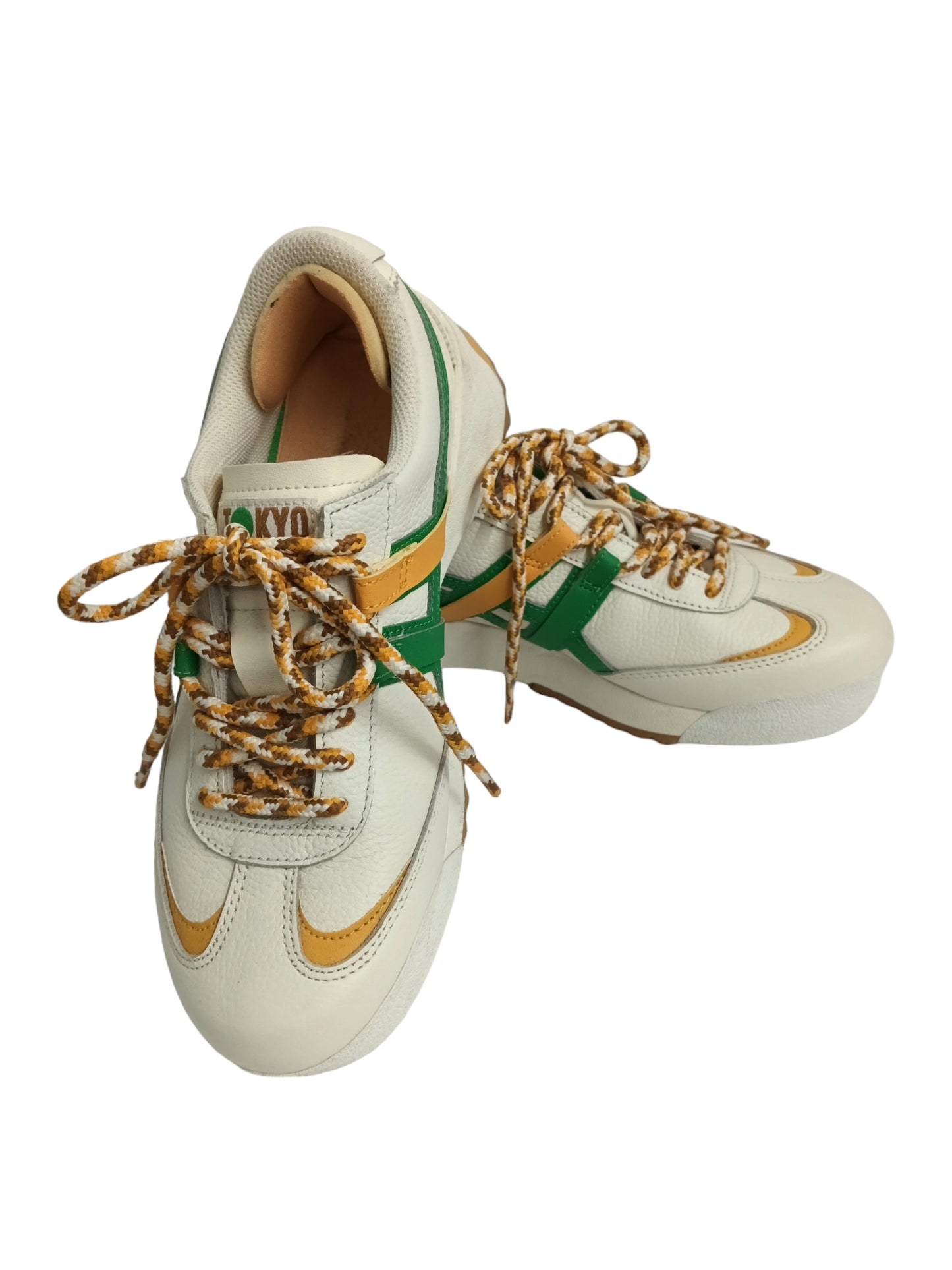 ONITSUKA TIGER SNEAKER LADY S 1183A559 BEIGE/ GREEN RANK(B) SIZR 23CM