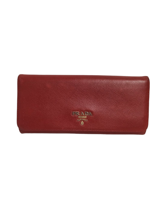 PRADA LONG WALLET 1MH132 RED 164 RANK(BC)
