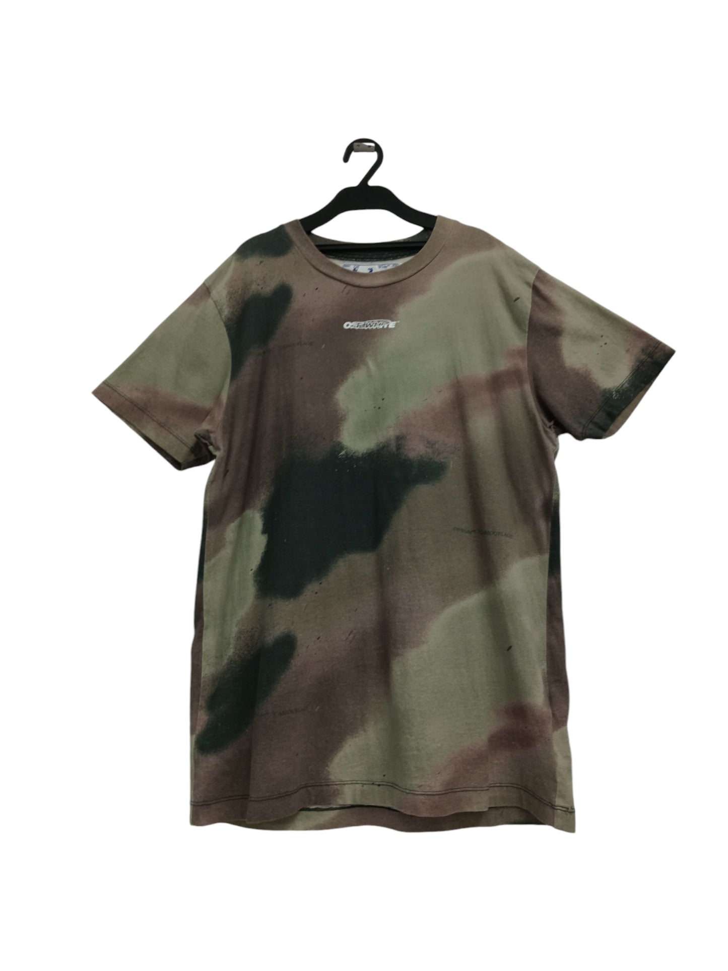 OFFWHITE T-SHIRT SIZE M MENS BROWN/GREEN RANK(B) OMAA027E20JER022