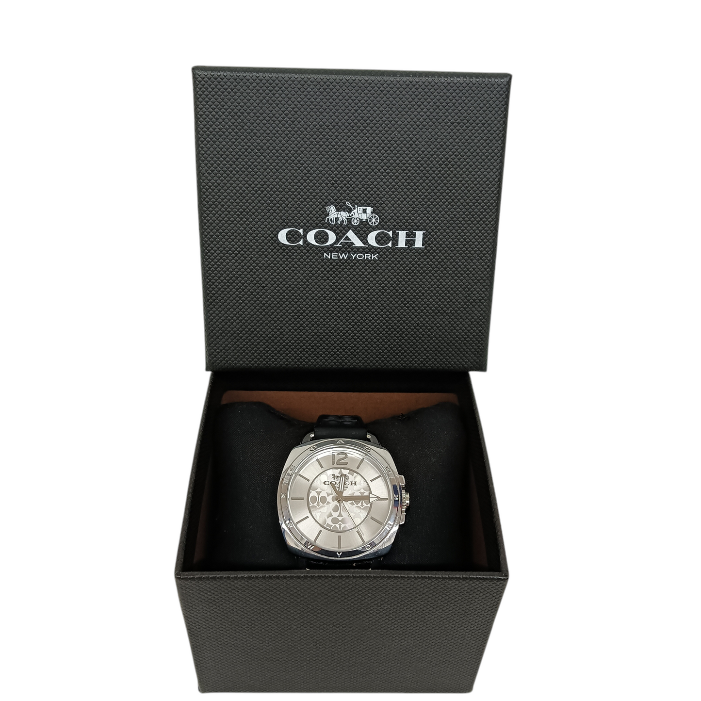 COACH WRIST WATCH BLACK/SILVER Rank (A)