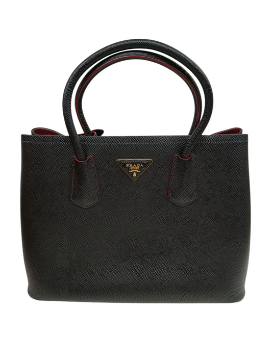 PRADA 2 WAY Bag Saffiano 1BG775 Black/Red
