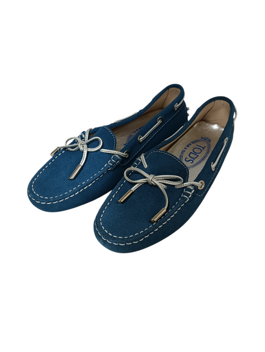 TOD'S Driving Shoes Size 35 Lady's Blue