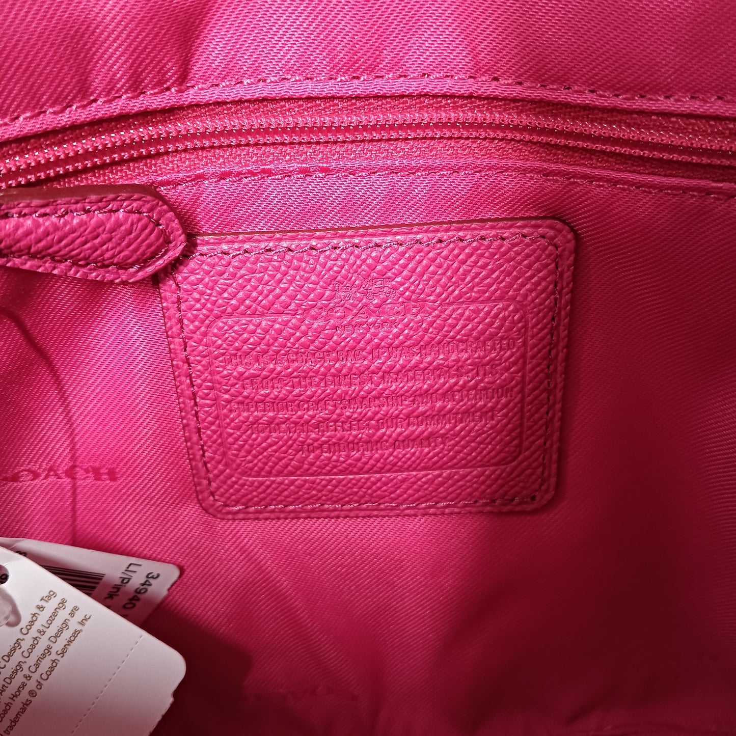 COACH 2WAY Bag 34940 Shocking Pink