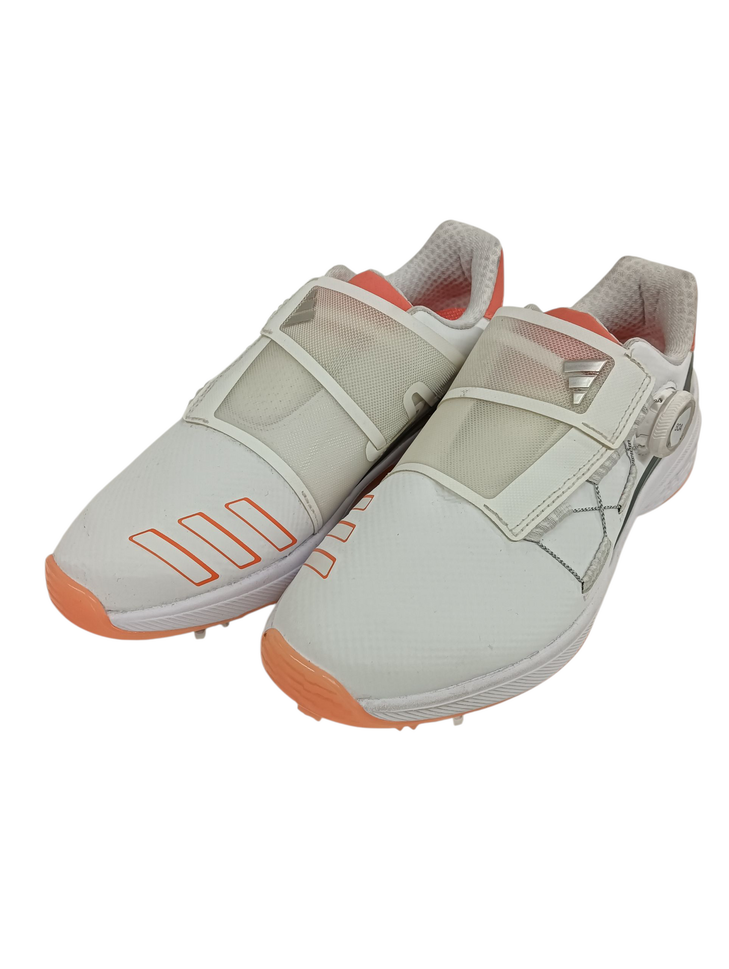 Adidas Golf Shoes Size 6.5 us Lady's White And Orange HP2225
