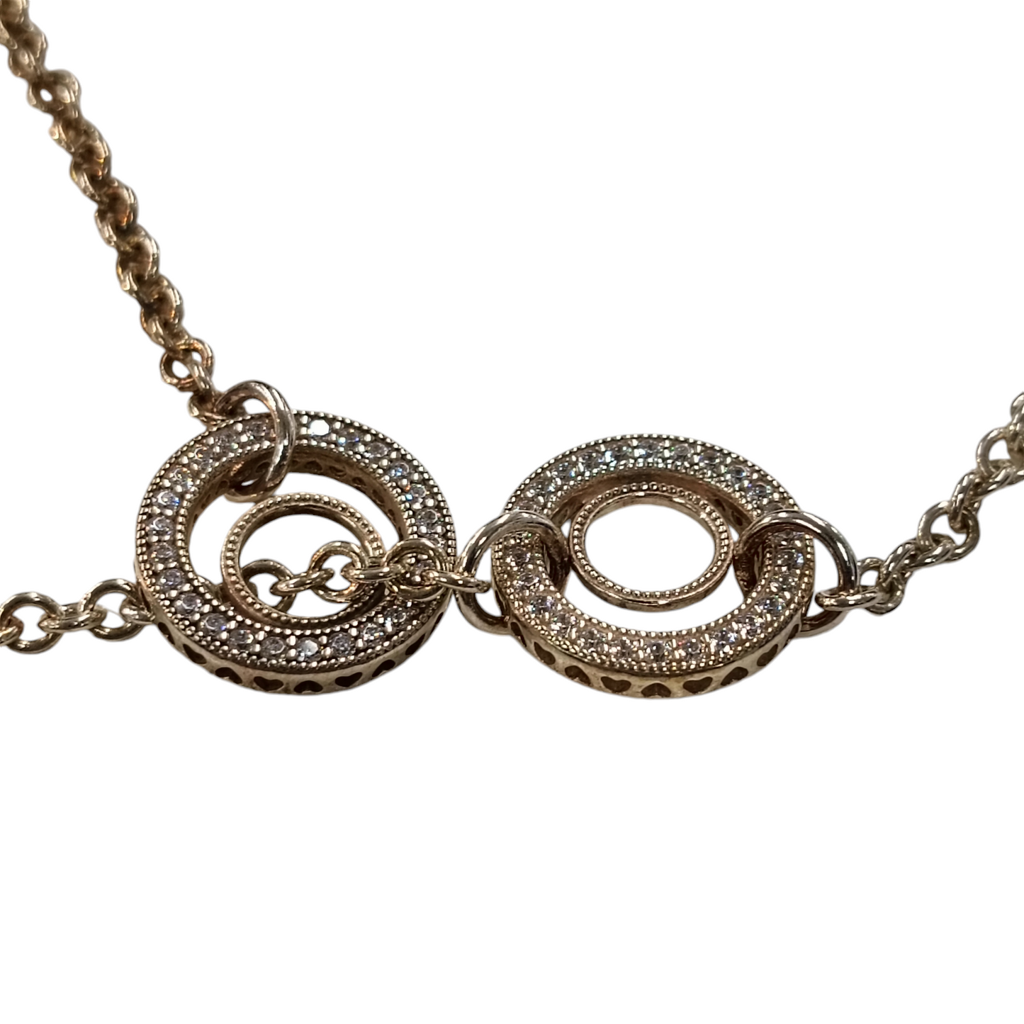 PANDORA NECKLACE CIRCLE LONG SILVER