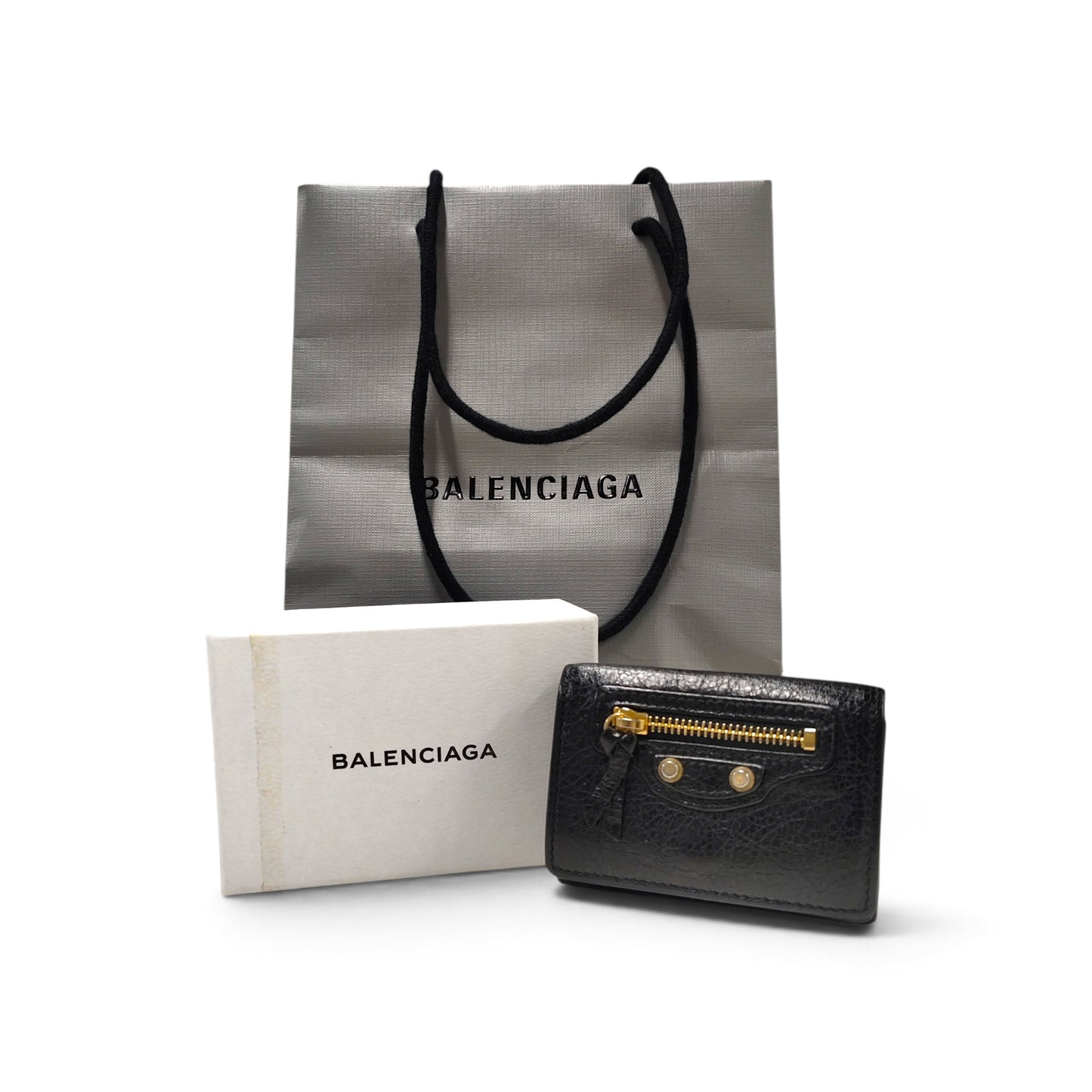 BALENCIAGA Wallet Black 477455 1000.Y.20243 Stain