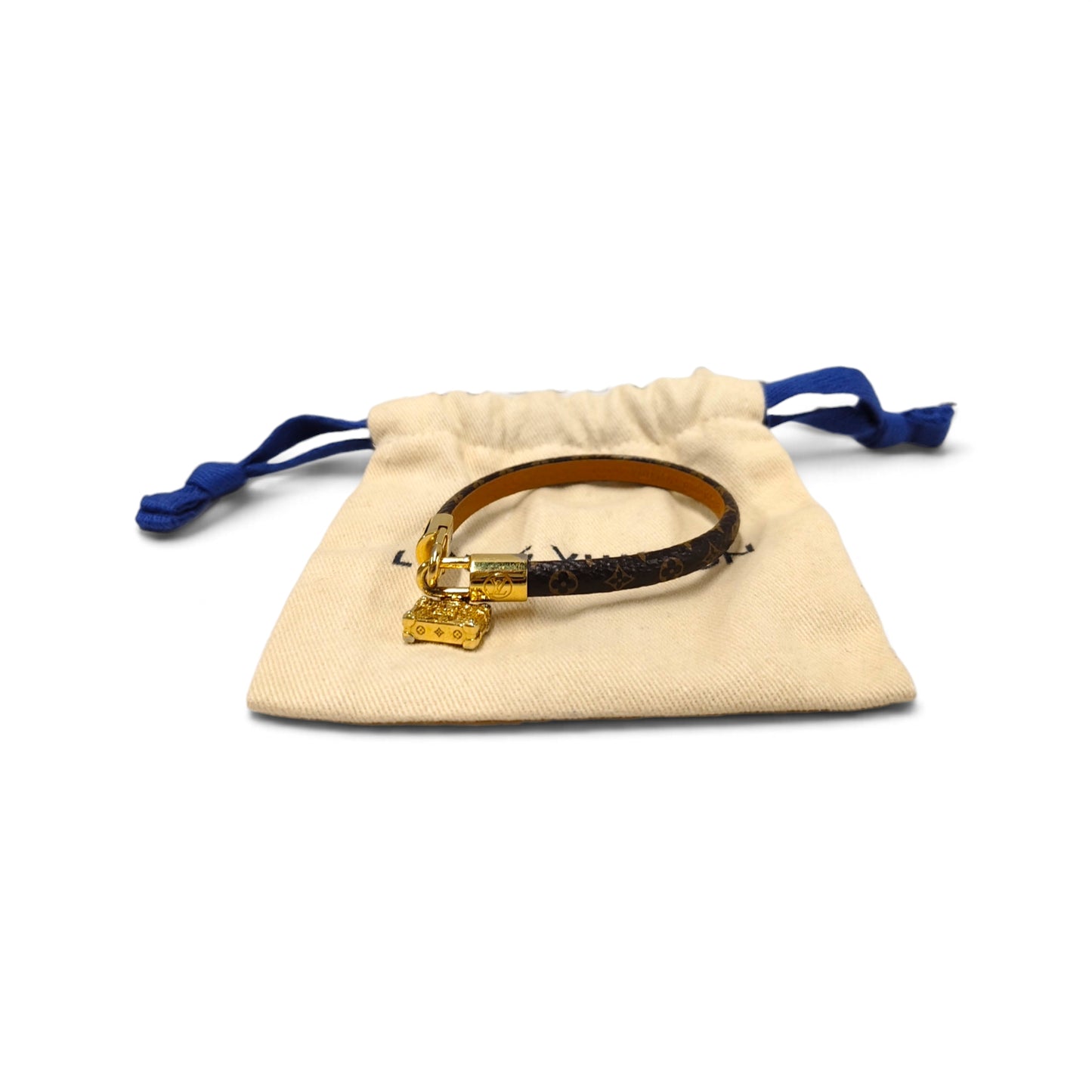 LOUIS VUITTON Bracelet Brown M8011E Rank B *Scratch*