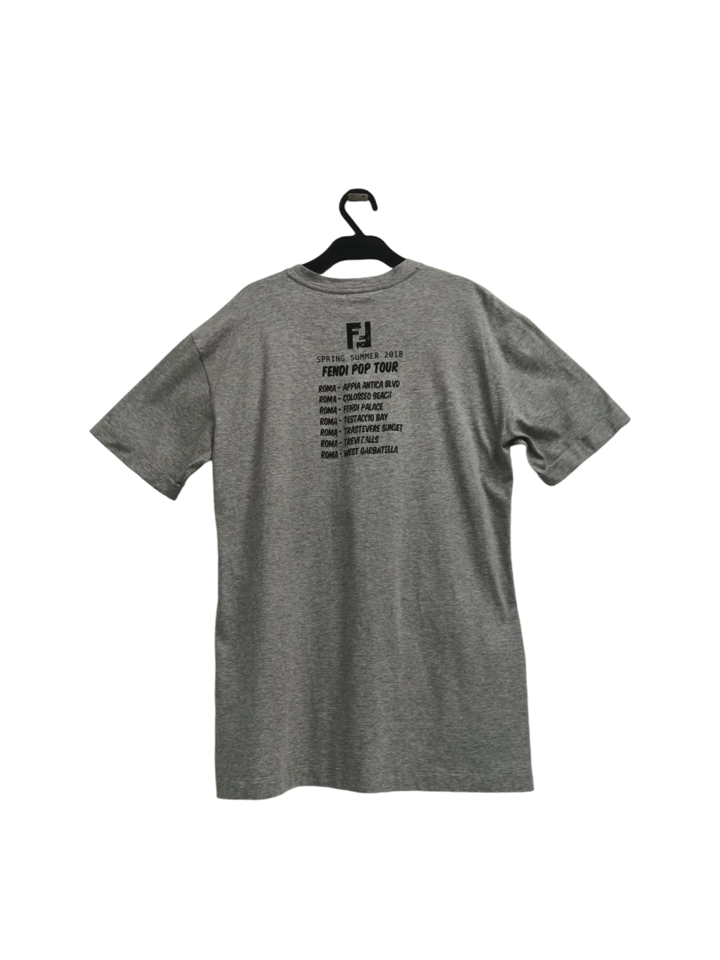 FENDI T-SHIRT SIZE S LADY'S GRAY FS7011 A3BM *TAG DAMAGE