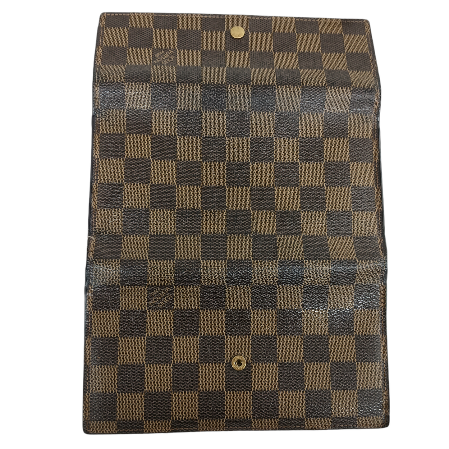 LOUIS VUITTON Long Wallet Damier N61215 Brown TH0071 *Damage Rank (B)