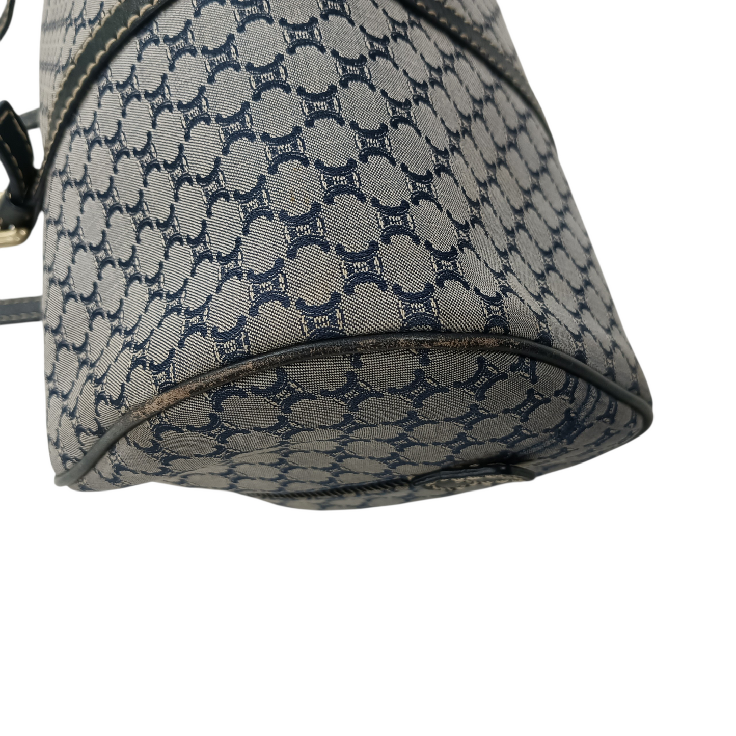 CELINE Shoulder Bag Macadam Mini Dome Canvas *Vintage Navy YS 00/55