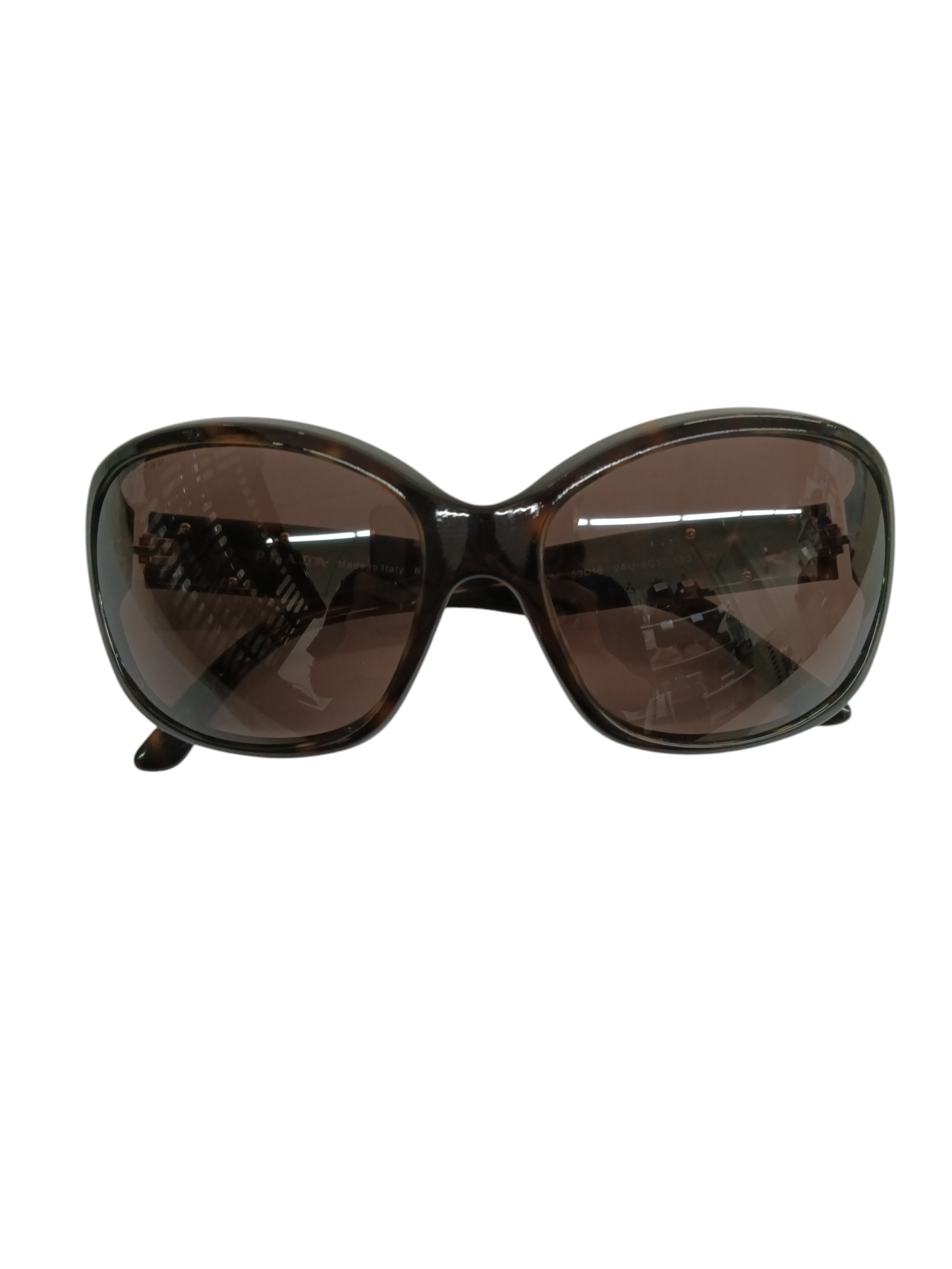 PRADA SUNGLASSES SPR10M BLACK/BROWN RANK (B)
