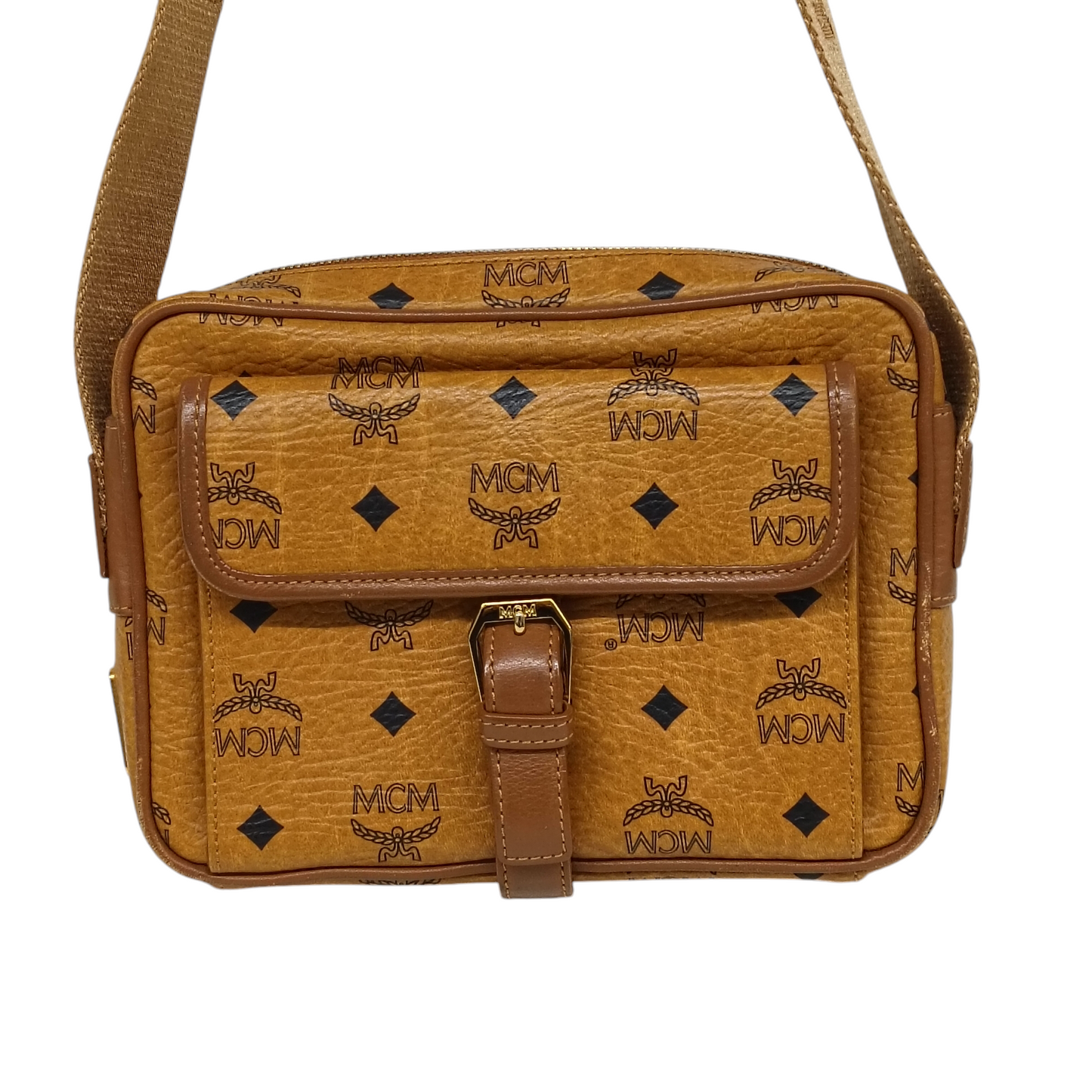 MCM Shoulder Bag MM2SVI05C0001 Rank BC Brown Scratch