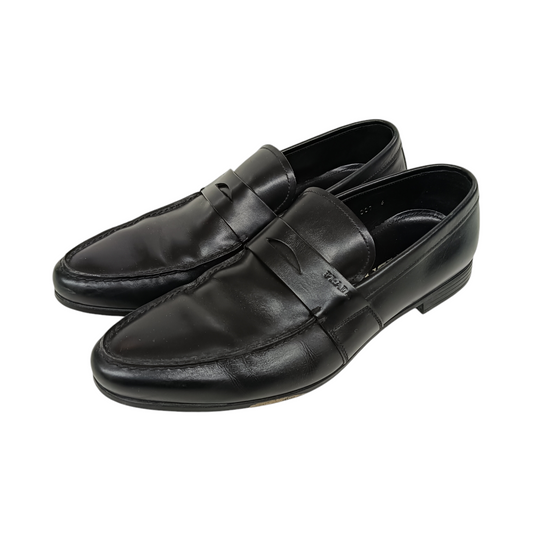 PRADA Loafers Size 6 Mens Black Stain 2DC 007