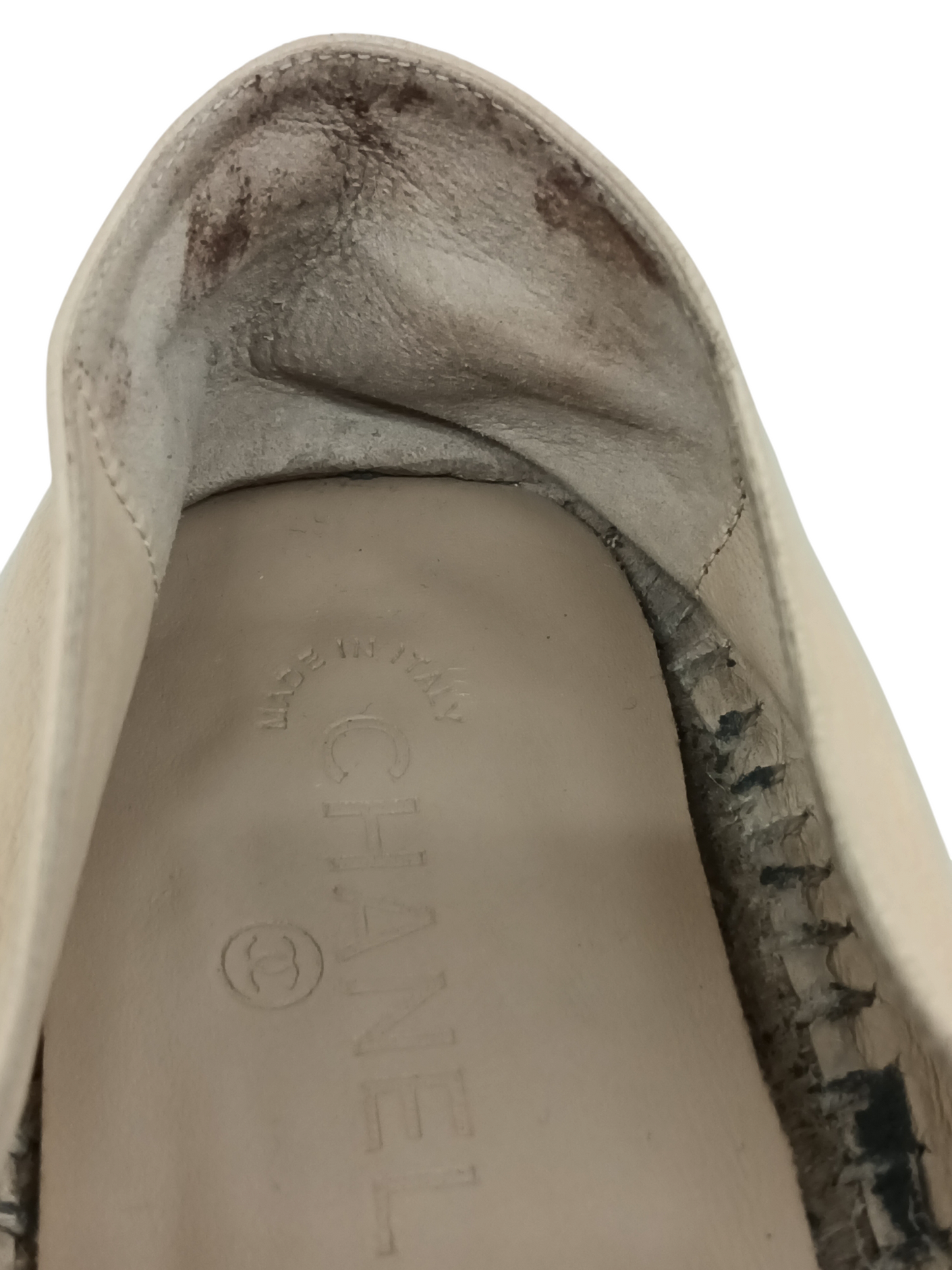 CHANEL ESPADRILLE 39 LADY'S BEIGE/BLACK RANK(B) G29762