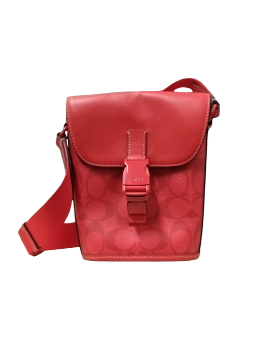 COACH  Red Truck small Flap Crossbody Bag C9841