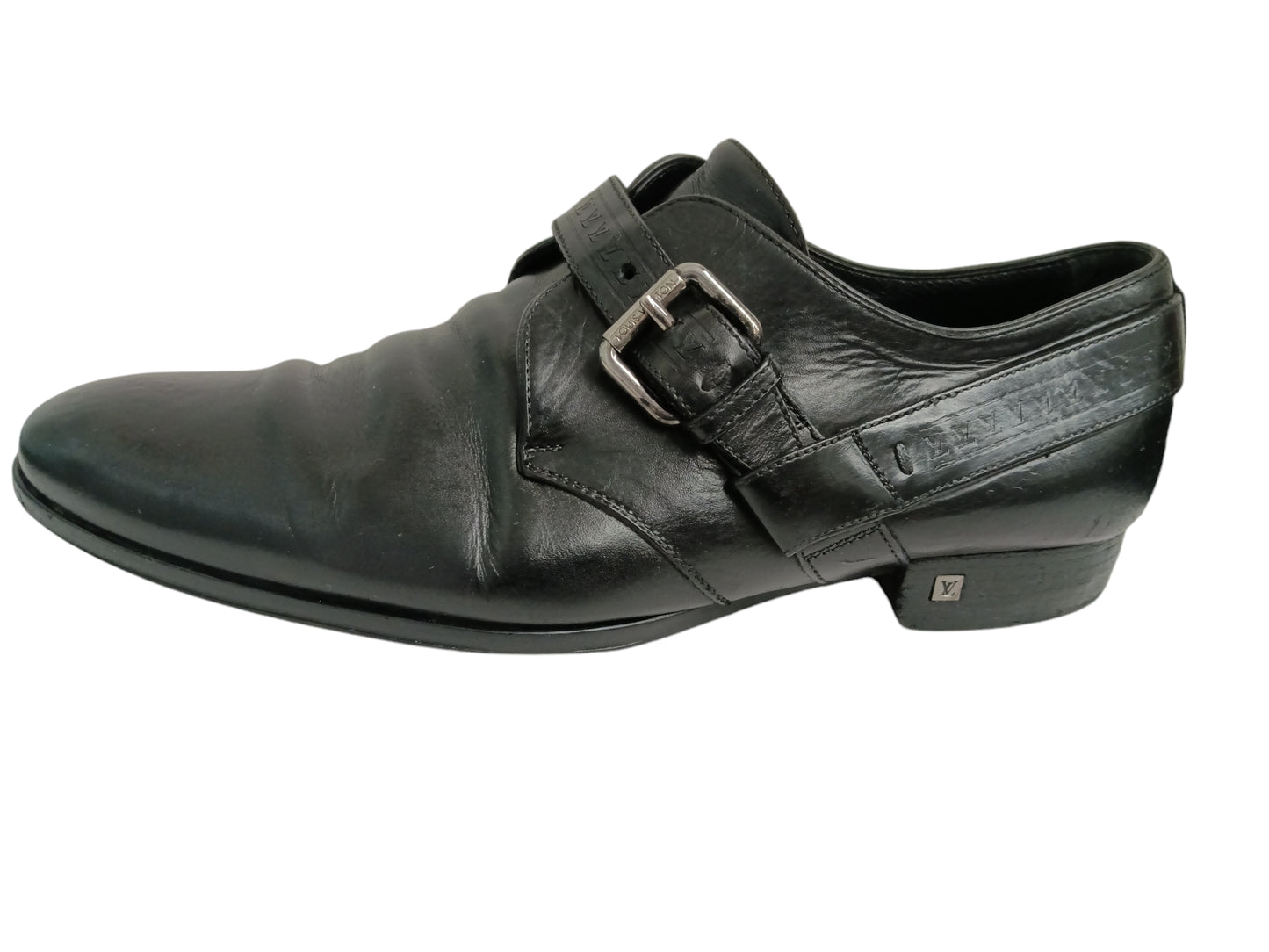 LOUIS VUITTON SHOES MENS BLACK STO154 SIZE 5 RANK(B)