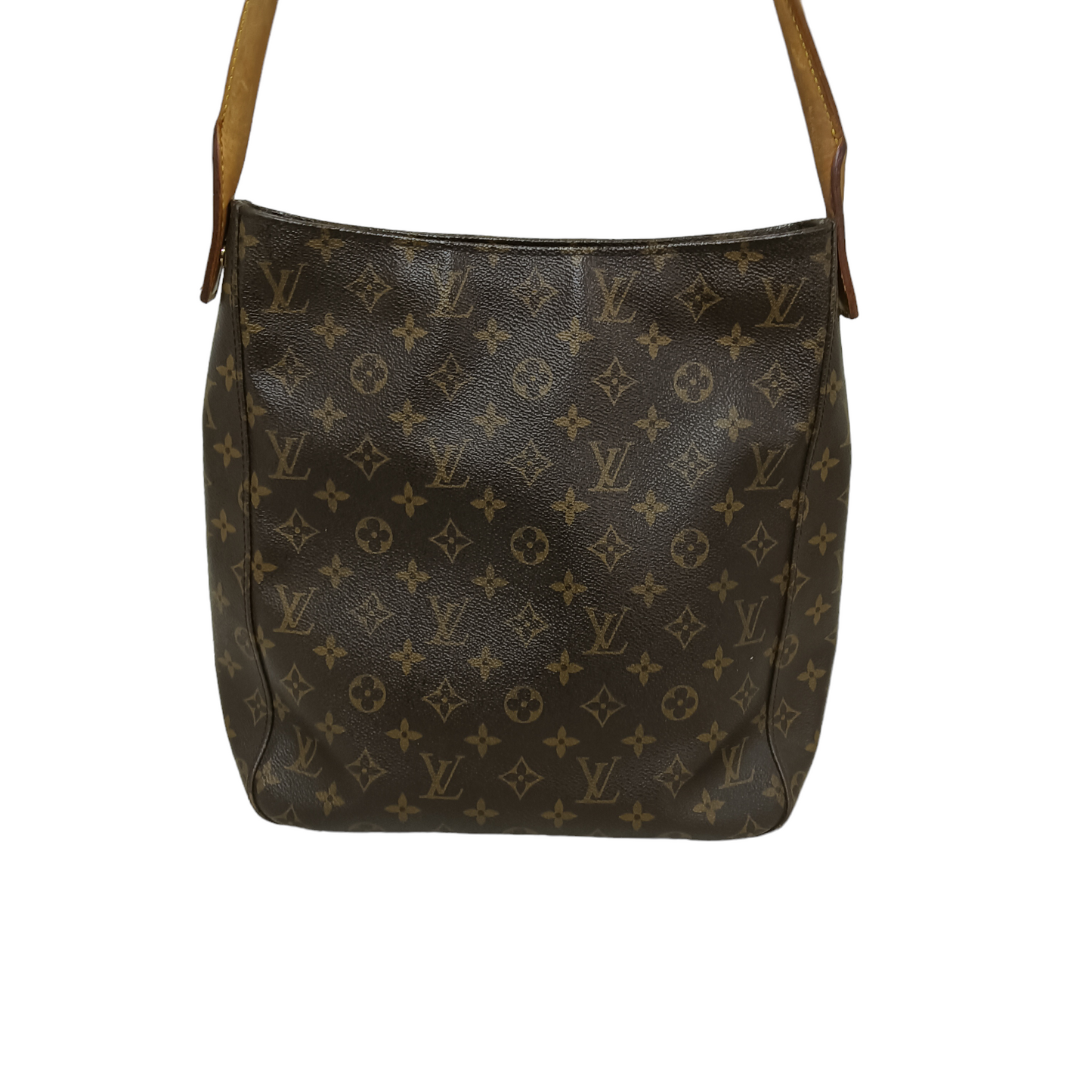 LOUIS VUITTON SHOULDER BAG MONOGRAM LOOPING M51146 BROWN STAIN MI0061