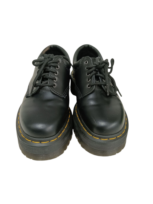 Dr.Martens Leather Platform Shoes Size 38 cm Lady's Black 24690001